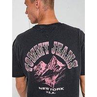 Tommy Jeans Back Graphic Print T-Shirt - Black