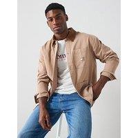 Tommy Jeans Workwear Cord Collar Overshirt - Beige