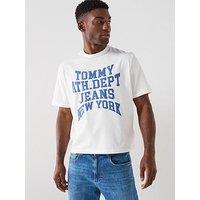 Tommy Jeans 90S Boxy Fit Varsity T-Shirt - White