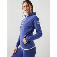 Gym + Coffee Womens Training Chill Zip Hoodie - Purple