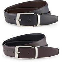 Skopes Formal Reversible Leather Belt - Black/Brown
