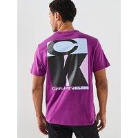 Calvin Klein Jeans Stack Graphic T-Shirt - Purple