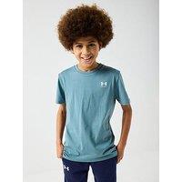 Under Armour Junior Boys Training Sportstyle Left Chest Logo T-Shirt - Green