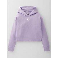 Under Armour Junior Girls Training Rival Fleece Hoodie - Purple