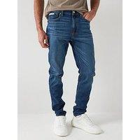 Calvin Klein Jeans Slim Taper Oil Slick Jeans - Dark Blue
