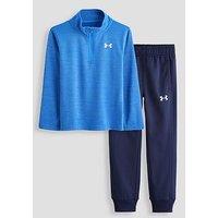 Under Armour Boys 1/4 Zip Top And Joggers Set - Blue