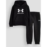 Under Armour Boys Logo Hoodie Set - Black