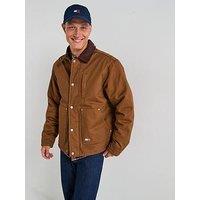 Tommy Jeans Cord Collar Fleece Lined Harrington Jacket - Brown