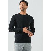 Jack & Jones Fine Gauge Crew Knitted Jumper - Black