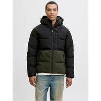 Jack & Jones Owen Hooded Contrast Quilted - Dark Green