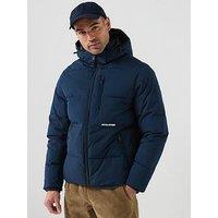 Jack & Jones Owen Hooded Quilted Jacket - Navy
