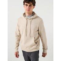 Jack & Jones Left Chest Tonal Logo Overhead Hoodie - Beige
