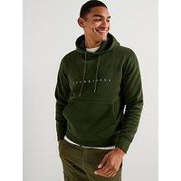 Jack & Jones Star Linear Logo Overhead Hoodie - Green