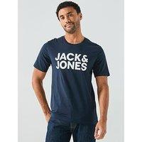 Jack & Jones Large Chest Logo T-Shirt - Navy