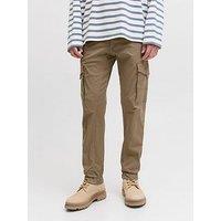 Jack & Jones Paul Flake Slim Fit Cuffed Cargo Trousers - Light Brown
