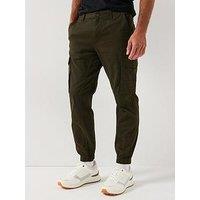 Jack & Jones Paul Flake Slim Fit Cuffed Cargo Trousers - Khaki