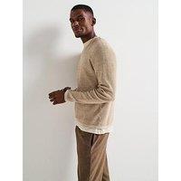 Jack & Jones George Textured Crew Knitted Jumper - Dark Beige
