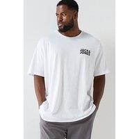 Jack & Jones Plus Size Left Chest Graphic Logo T-Shirt - White