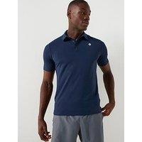 Gym + Coffee Mens Training Polo - Navy