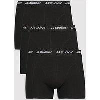 Jack & Jones Soho 3-Pack Logo Waistband Trunks - Black