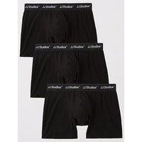 Jack & Jones Plus Size Soho 3-Pack Logo Waistband Trunks - Black