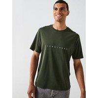 Jack & Jones Star Linear Logo T-Shirt - Green