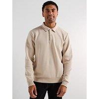 Jack & Jones Jack & Jones Bradley 1/4 Button Sweat - Beige