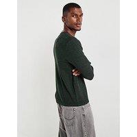 Jack & Jones George Textured Crew Knitted Jumper - Dark Green