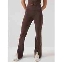 P.E Nation Womens Training Elevation Flared Leggings - Brown