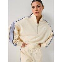 P.E Nation Womens Training Align Zip Neck Sweatshirt - Whisper White