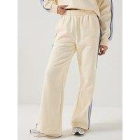 P.E Nation Womens Training Align Wide Leg Trackpants - Off White