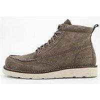 Jack & Jones Toronto Apron Suede Lace Up Boots - Grey