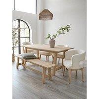 Michelle Keegan Home Lindley 185 Cm Dining Table + 1 Bench + 4 Chairs - Fsc Certified