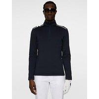 J Lindeberg Mens Golf Vinnie Quarter Zip Mid Layer - Navy
