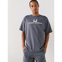 Under Armour Mens Training Heavyweight Logo T-Shirt - Grey