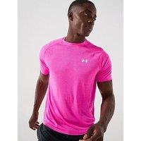 Under Armour Mens Training Tech Textured T-Shirt - Pink