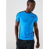 Under Armour Mens Training Heatgear Wordmark T-Shirt - Blue/Black