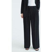 River Island Easy Wide Trouser - Black