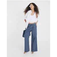 River Island Wide Leg Pyjama Jeans - Blue