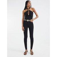 River Island High Rise Sculpt Skinny Jeans - Black