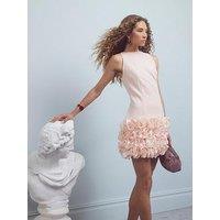 River Island 3D Floral Hem Mini Dress - Pink