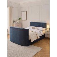 Very Home Prent Tv Bed With Voice Control And Mattress Options (Buy & Save!) - Blue - Bed Frame With Microquilt Mattress