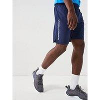 Under Armour Mens Training Tech Woven Wordmark Shorts - Navy