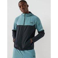 Under Armour Mens Training Tech Utility Woven Jacket - Black/Green