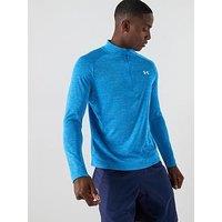 Under Armour Mens Training Tech Textured 1/2 Zip Top - /White - Blue