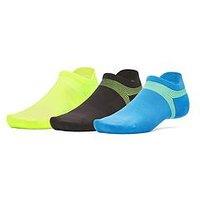 Under Armour Adults Unisex Running Lite 3Pack No Show Socks - Blue
