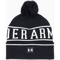 Under Armour Mens Training Halftime Pom Beanie Hat - Black