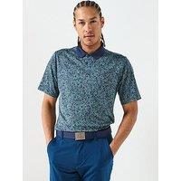 Under Armour Mens Golf Matchplay Printed Polo - Navy