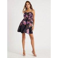 River Island Embellished Printed Mini Dress - Purple