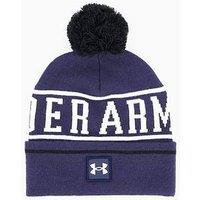 Under Armour Mens Training Halftime Pom Beanie Hat - Navy